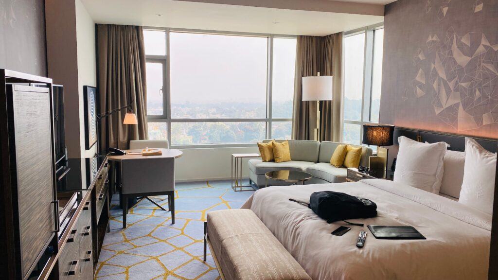 pexels photo 5860693 5860693 1 Elegant hotel suite with modern design and city view in Bengaluru.